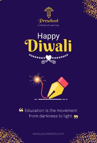 Educational Quotes Diwali Greeting Card