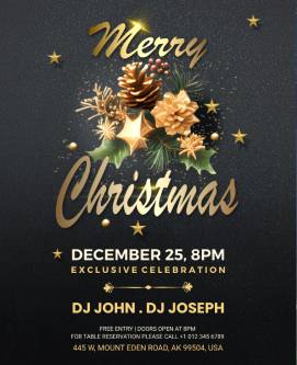 Grand Celebration Christmas Poster Template