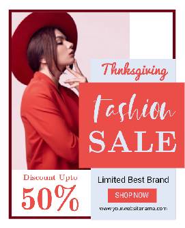 Fashion Sale Thanksgiving Poster Template
