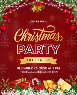 Party Christmas Poster Template