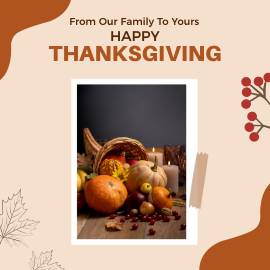 Greeting Thanksgiving Card Template