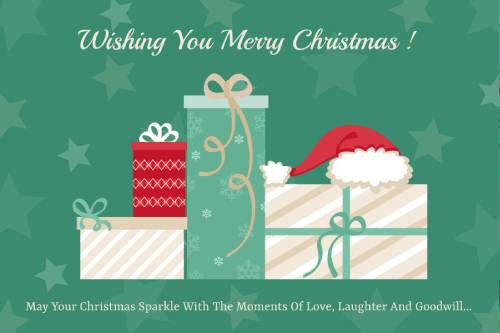Gifts Greetings Christmas Card Template