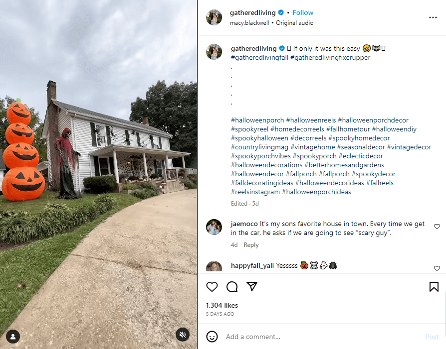 Halloween DIY Decoration Instagram Post Idea