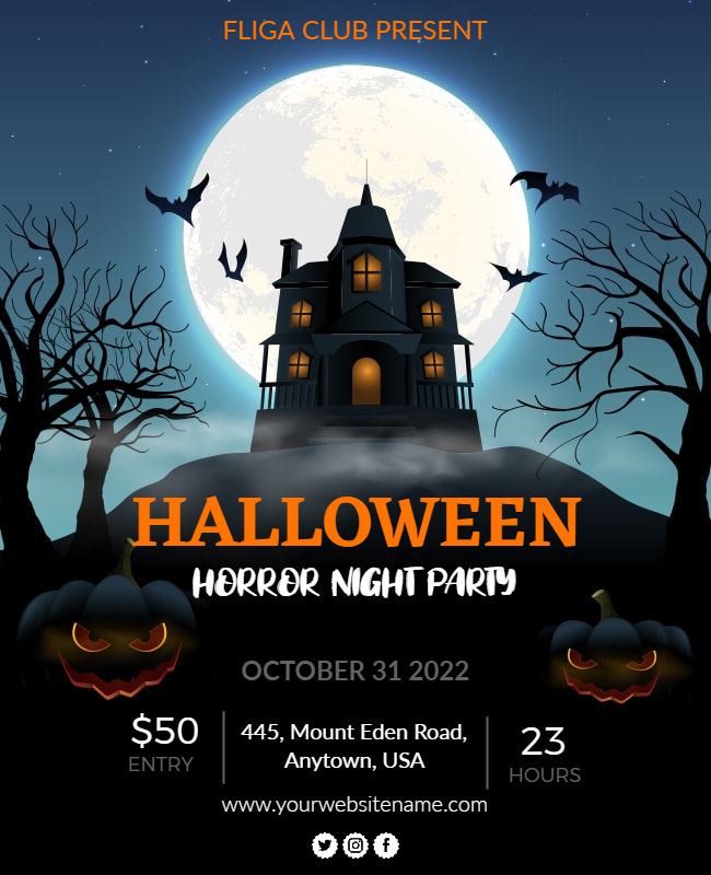 Halloween Horror Party Instagram Post Template