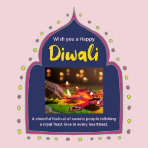 Handwork Art Diwali Greeting Card 