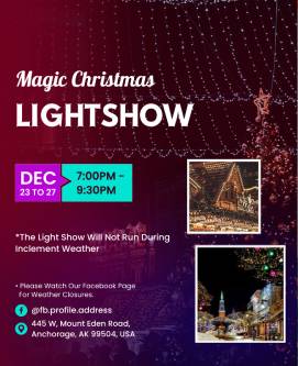 Magic Lightshow Christmas Poster Template