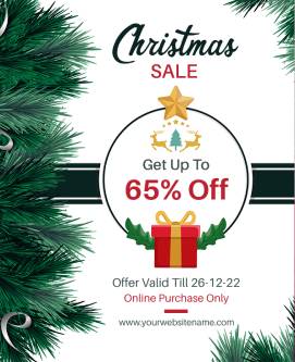 Online Sale Christmas Poster Template