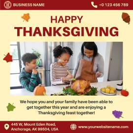 Family Thanksgiving Card Template