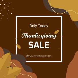 Sale Thanksgiving Card Template