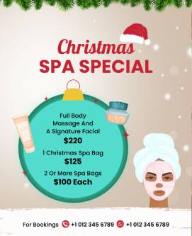 Spa Special Christmas Poster Template