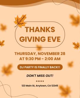 Eve Thanksgiving Poster Template