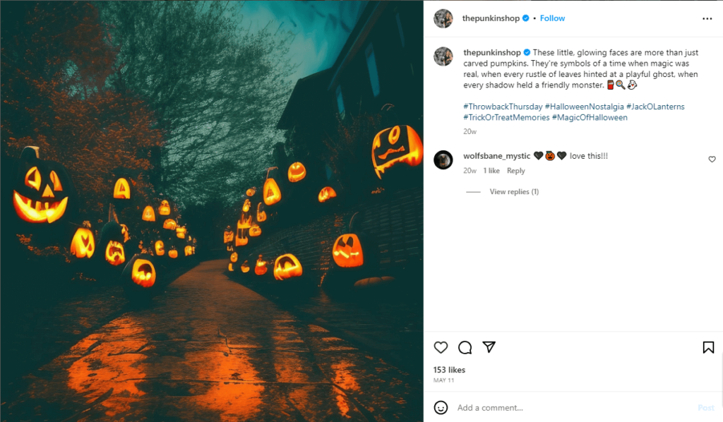 Halloween Trick or Treat Instagram Post Idea