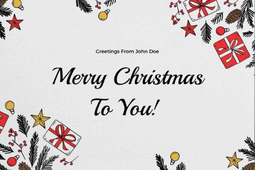 Creative Greetings Christmas Card Template