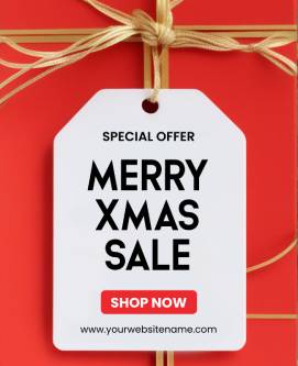 Xmas Sale Christmas Poster Template