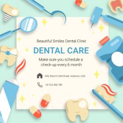 Dental Care Clinic Pinterest Post Templates