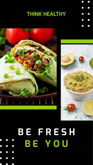 Healthy Food Quote Whatsapp Status Template