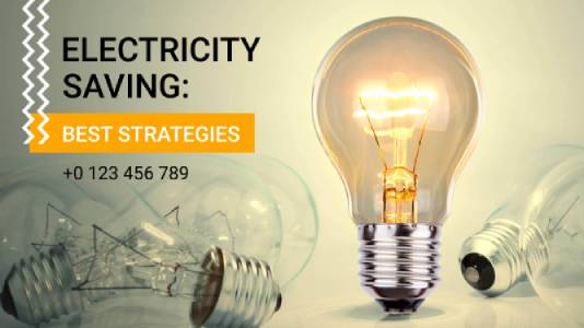 Electricity Saving Facebook Post Template