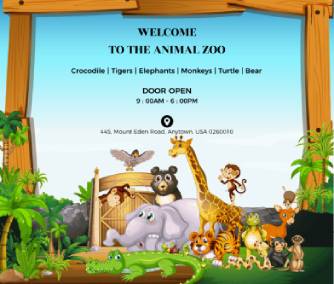 Animal Zoo Facebook Post Template