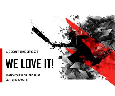 White Cricket Facebook Post Template