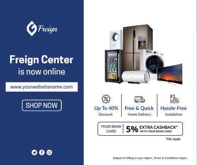 Editable Online Shopping Facebook Post Template