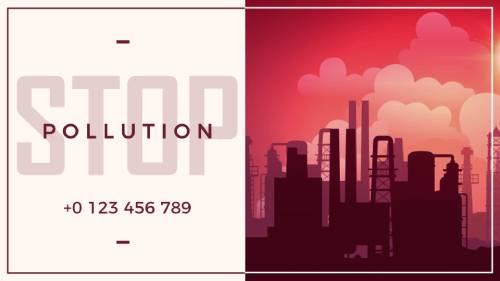Stop Pollution Facebook Post Template